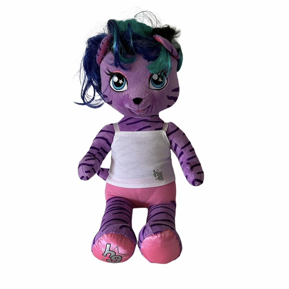 Build A Bear BAB Honey Girls HG Teegan Purple Cat Kitty Plush 20" w/Shirt